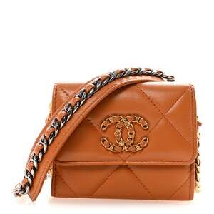 Lambskin Quilted Chanel 19 Flap Coin #261123C19B